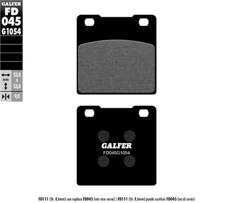 PASTILLA GALFER SEMIMETALICA STANDARD FD045G1054